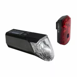 Lunivo Lynx F100 Fahrrad-Frontlicht + Lynx R Brake Fahrrad-Rücklicht