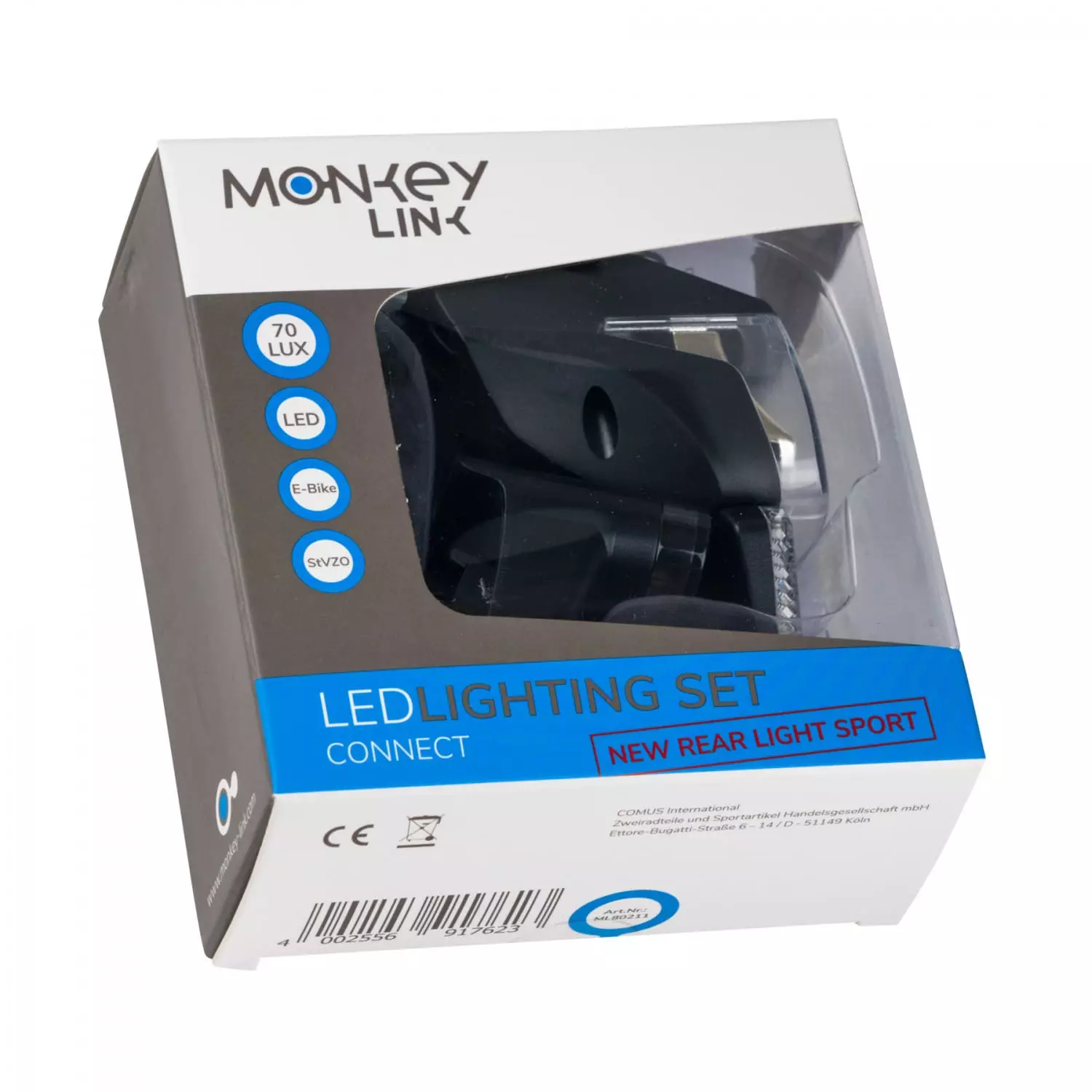 MonkeyLink ML-Light 70 Lux Connect Sport Beleuchtungs-Set Für E-Bikes 4 MonkeyLink ML-Light 70 Lux Connect Sport Beleuchtungs-Set Für E-Bikes – Bild 2