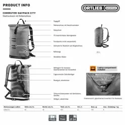 Ortlieb Commuter-Daypack City Freizeit-Rucksack (21 L) 14 Ortlieb Commuter-Daypack City Freizeit-Rucksack (21 L) -Zipp Verkaufsladen ortlieb commuter daypack city freizeit rucksack 2022 p 305182 1