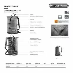 Ortlieb Commuter-Daypack City Freizeit-Rucksack (27 L) 14 Ortlieb Commuter-Daypack City Freizeit-Rucksack (27 L) -Zipp Verkaufsladen ortlieb commuter daypack city freizeit rucksack 2022 p 311857 1