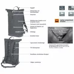 Ortlieb Commuter-Daypack High Visibility Freizeit-Rucksack -Zipp Verkaufsladen ortlieb commuter daypack high visibility kurier rucksack 2020 305227 c