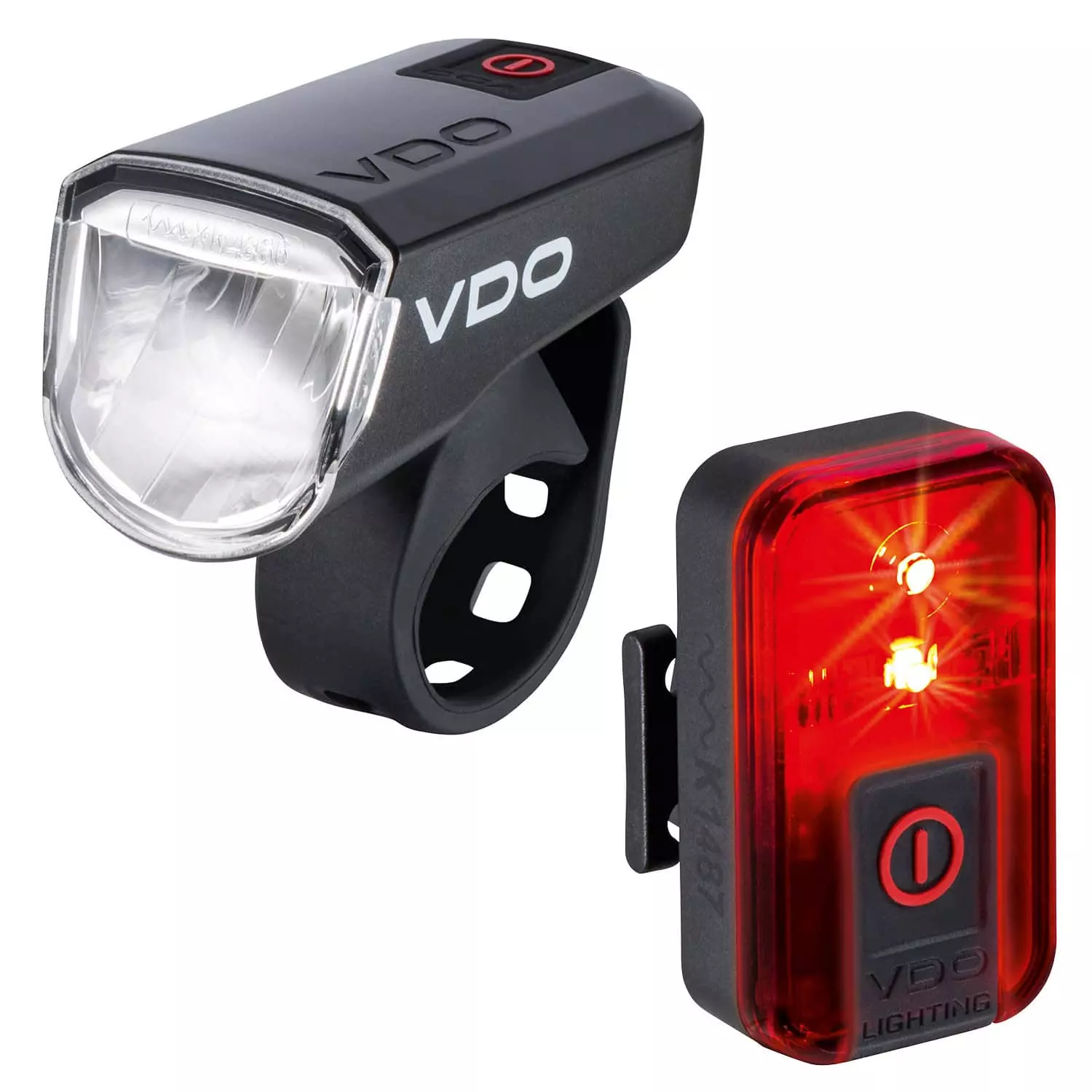 VDO Eco Light M30 + Red Fahrrad-Frontlicht + Rücklicht 3 VDO Eco Light M30 + Red Fahrrad-Frontlicht + Rücklicht