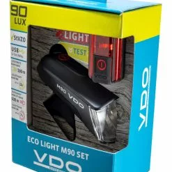 VDO Eco Light M90 Fahrrad-Scheinwerfer + Eco Light Red Plus Fahrrad-Rücklicht Mit Bremslichtfunktion -Zipp Verkaufsladen vdo eco light m90 fahrrad scheinwerfer eco light red plus fahrrad ruecklicht 2022 3102583 e